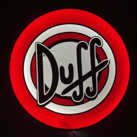 The Simpsons Duff Beer LED Sign – Light Up Wall Decor - Picture 1 of 8